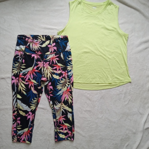 Avia Pants - Avia Athletic Capri (L)& Tank (XL) Outfit
